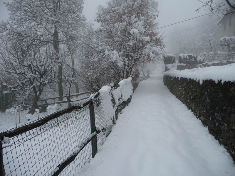 <strong>Montepiatto, strada per la Chiesa - fotografia di Luciano Ronchetti -</strong>