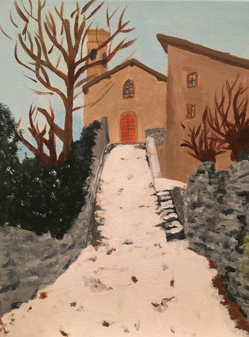 <strong>Chiesa di Montepiatto - dipinto di Vittoria Bianchi</strong>